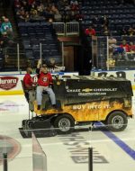2022-6 - Michael on Zamboni at Heat Hockey Game